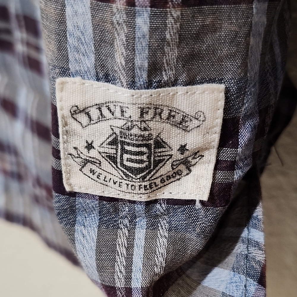 Buffalo David Bitton Plaid Button Down Shirt - Black and White - Picture 5 of 11